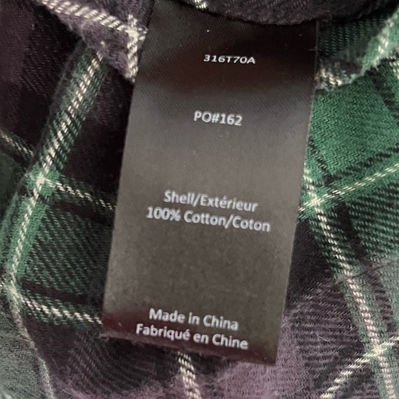 Elizabeth and James Plaid Flannel Button Down in Green/Blue - Picture 6 of 8